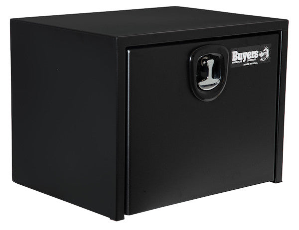 18x18x24 Inch Textured Matte Black Steel Underbody Truck Box with 3-Point Latch