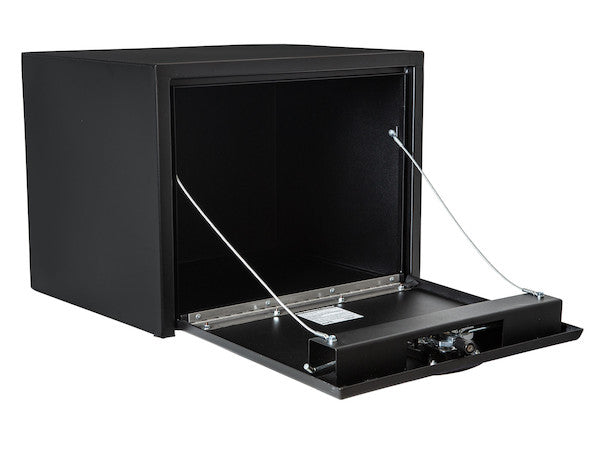 24x24x30 Inch Textured Matte Black Steel Underbody Truck Box with 3-Point Latch