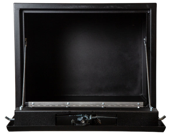 24x24x30 Inch Textured Matte Black Steel Underbody Truck Box with 3-Point Latch