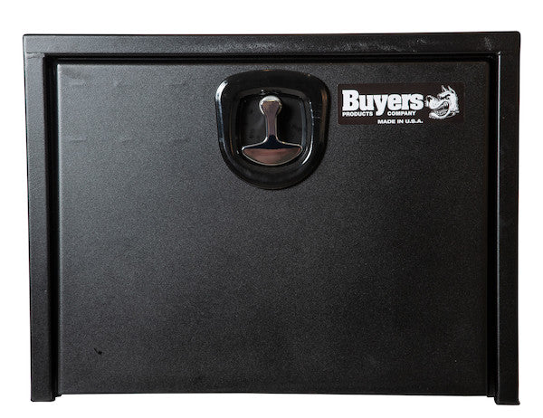 24x24x30 Inch Textured Matte Black Steel Underbody Truck Box with 3-Point Latch
