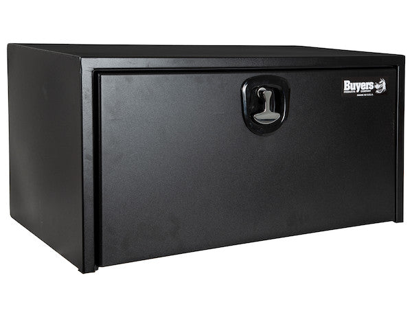24x24x30 Inch Textured Matte Black Steel Underbody Truck Box with 3-Point Latch