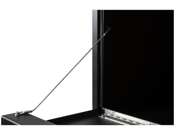 24x24x30 Inch Textured Matte Black Steel Underbody Truck Box with 3-Point Latch