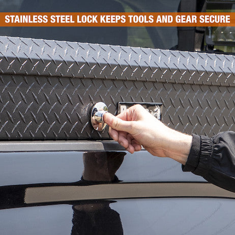 13X16X36 Textured Matte Black Diamond Tread Aluminum Lo-Sider Truck Tool Box