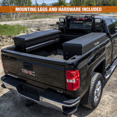 13X16X36 Textured Matte Black Diamond Tread Aluminum Lo-Sider Truck Tool Box