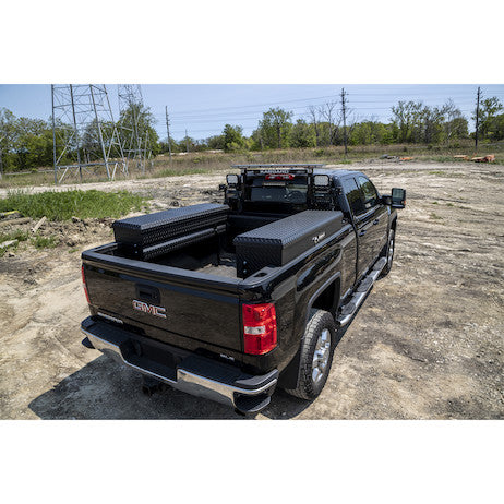 13X16X56 Inch Textured Matte Black Diamond Tread Aluminum Lo-Sider Truck Tool Box