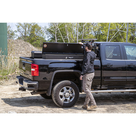 13X16X56 Inch Textured Matte Black Diamond Tread Aluminum Lo-Sider Truck Tool Box