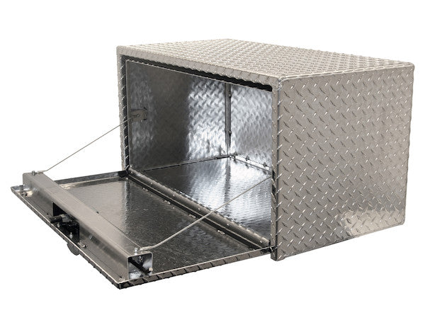 18x18x24 Inch Diamond Tread Aluminum Underbody Truck Box with 3-Pt. Latch
