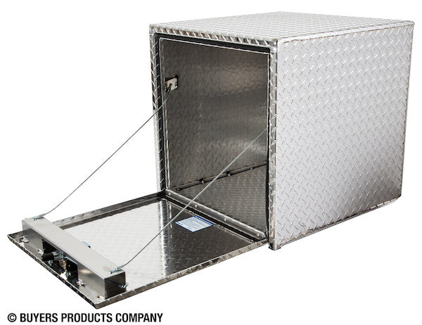 18x18x48 Inch Diamond Tread Aluminum Underbody Truck Box with 3-Pt. Latch