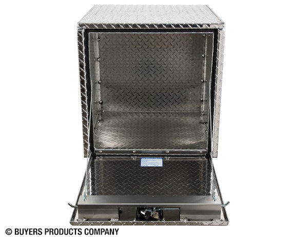 18x18x48 Inch Diamond Tread Aluminum Underbody Truck Box with 3-Pt. Latch