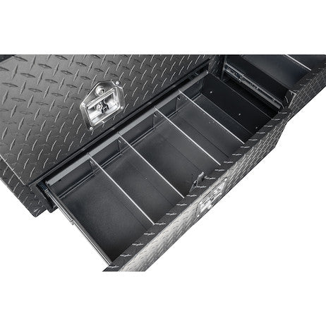 21x13x60 Inch Matte Black Diamond Tread Aluminum Contractor Truck Box With Drawers