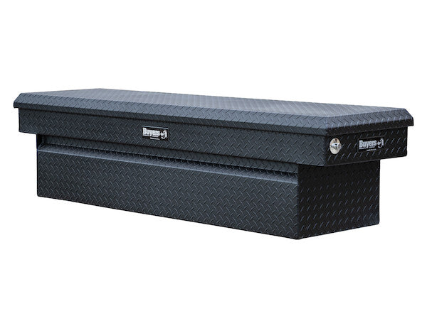 1739425 - 23x27x71 Inch Textured Matte Black Diamond Tread Aluminum Crossover Truck Box - Lower Half 16x27x60