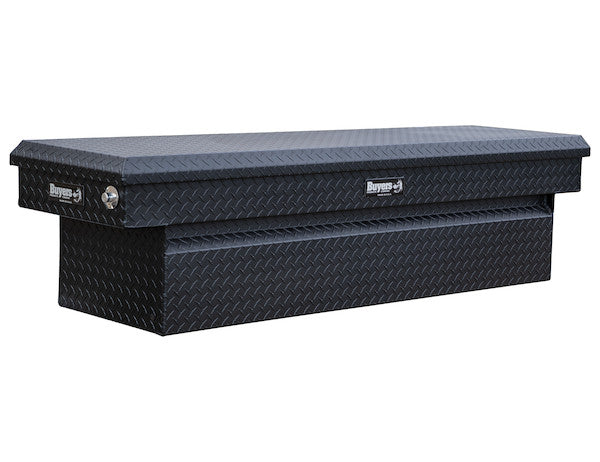 18x20x71 Inch Textured Matte Black Diamond Tread Aluminum Crossover Truck Tool Box