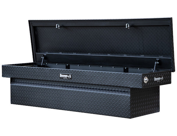 23x20x71 Inch Textured Matte Black Diamond Tread Aluminum Crossover Truck Tool Box 