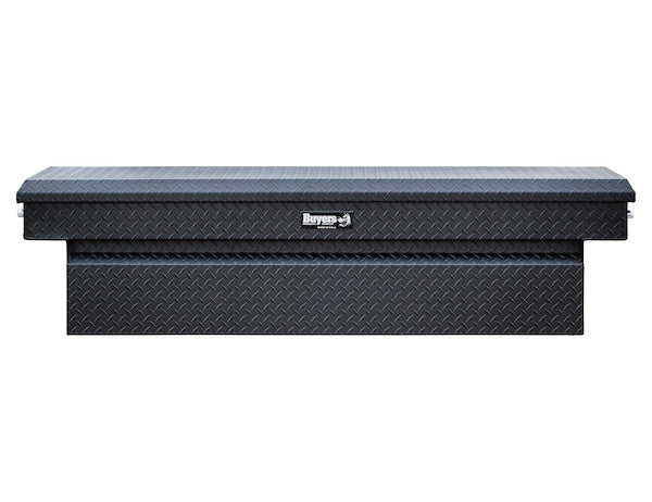 1739410 - 18x20x71 Inch Textured Matte Black Diamond Tread Aluminum Crossover Truck Tool Box