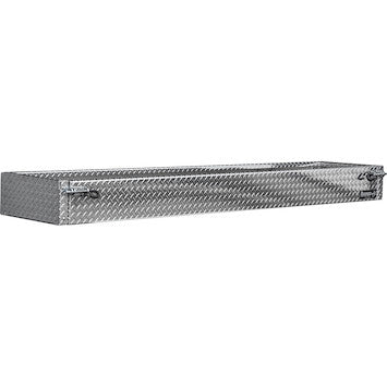 1744196 - 9.5x18x96 Heavy-Duty Diamond Tread Aluminum Open-Top Cargo Basket With Drop Door