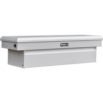 1749435F - 18x20x71 Inch Gloss White Diamond Tread Aluminum Crossover Truck Tool Box, Keyed Alike For Fleets