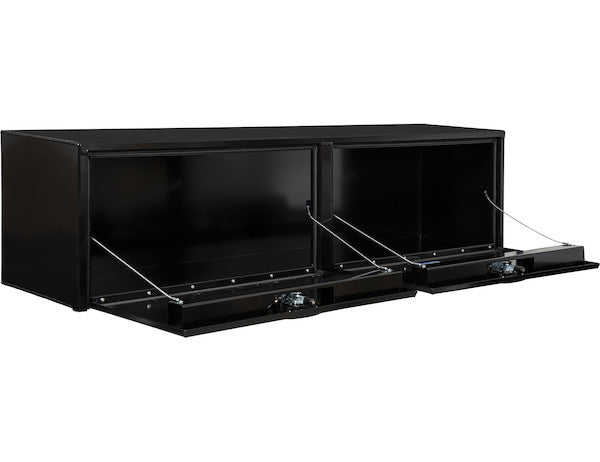 18x16x72 Inch Black Smooth Aluminum Topsider Truck Box