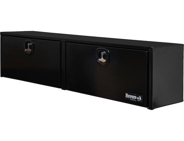18x16x72 Inch Black Smooth Aluminum Topsider Truck Box