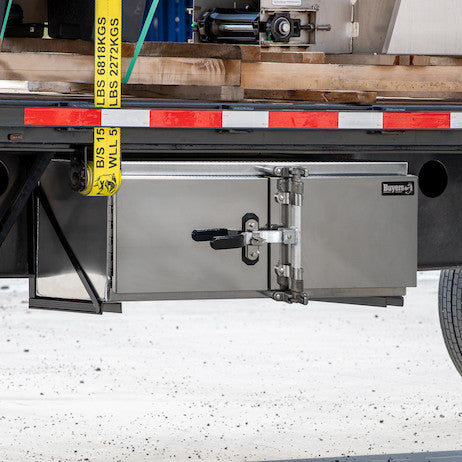 24x24x48 Inch Smooth Aluminum Underbody Truck Tool Box - Double Barn Door, Cam Lock Hardware