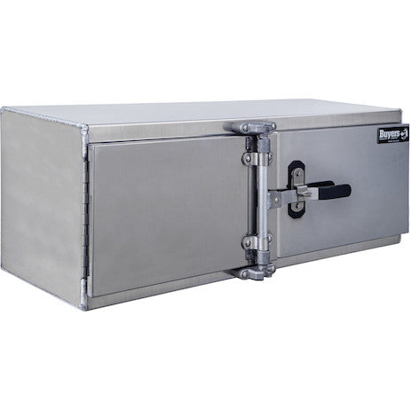 18x18x48 Inch Smooth Aluminum Barn Door Underbody Truck Tool Box Series with Stainless Steel Doors - Double Barn Door, Cam Lock Hardware