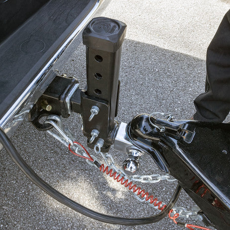 Adjustable Tri-Ball Hitch with Rotating Towing Balls for 2 Inch Hitch Receivers