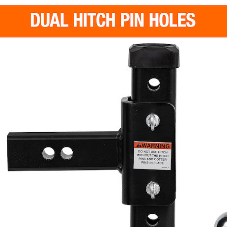 Adjustable Tri-Ball Hitch with Rotating Towing Balls for 2 Inch Hitch Receivers