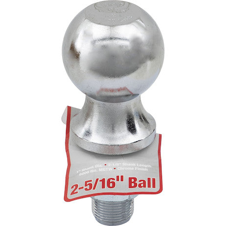 2-5/16 Inch Bulk Chrome Hitch Balls With 1 Inch Shank Diameter x 2-1/8 Long