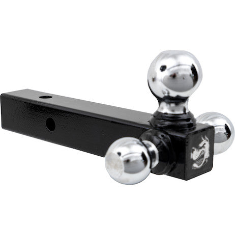 Tri-Ball Hitch Solid Shank With Chrome Balls
