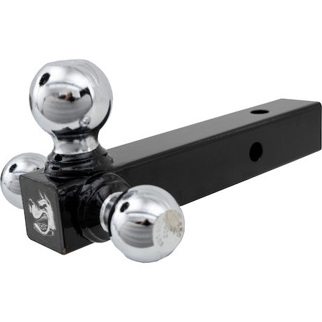 Tri-Ball Hitch Solid Shank With Chrome Balls