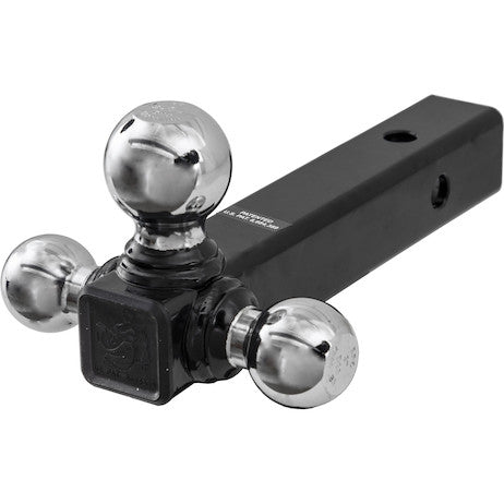 Tri-Ball Hitch Tubular Shank With Chrome Balls