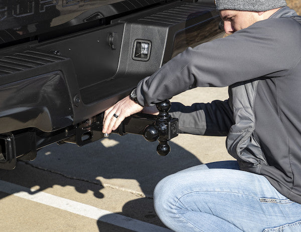 Tri-Ball Hitch with Black Towing Balls - 2-1/2 Inch Receiver