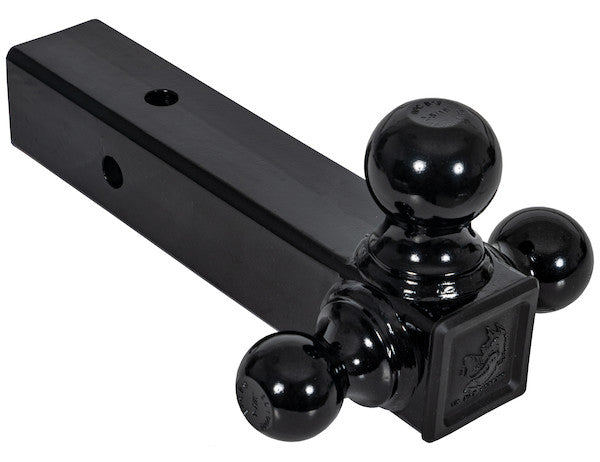 Tri-Ball Hitch with Black Towing Balls - 2-1/2 Inch Receiver