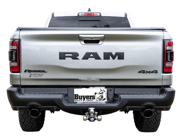 Tri-Ball Hitch Solid Shank With Pintle Hook And Chrome Balls