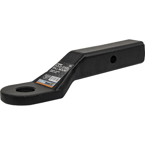 2 Inch Heavy-Duty Ball Mount 2 Inch Drop x 7-5/8 Long Tube Black For 1-1/4 Hole