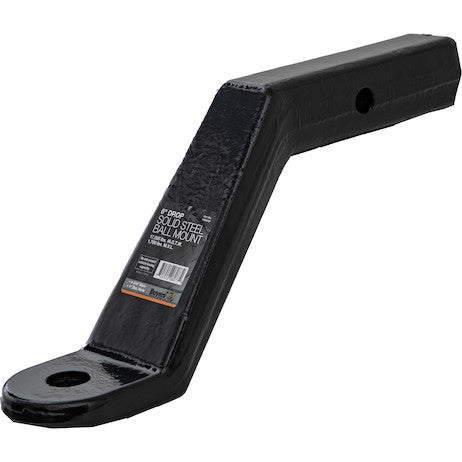 2 Inch Heavy-Duty Ball Mount 6 Inch Drop x 9-3/8 Long Tube Black For 1 Inch Hole