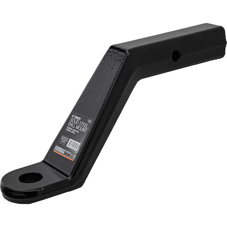 2 Inch Heavy-Duty Ball Mount 6 Inch Drop x 9-3/8 Long Tube Black For 1-1/4 Hole