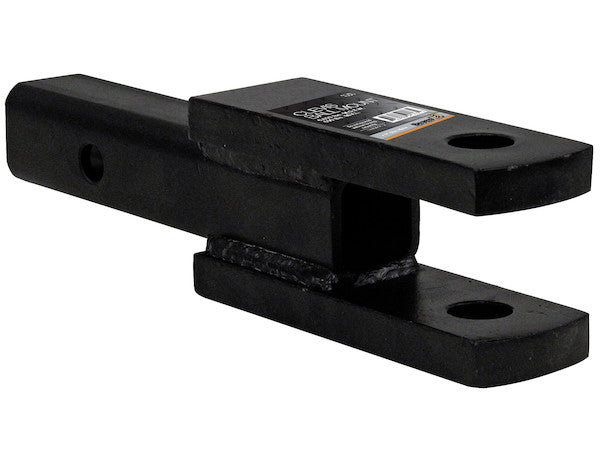 2 Inch Square Tubular Shank Clevis Ball Mount Black 9-1/4 Inch Long