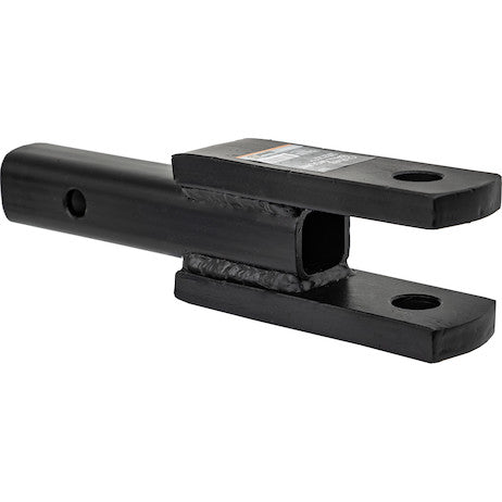 2 Inch Square Tubular Shank Clevis Ball Mount Black 9-1/4 Inch Long