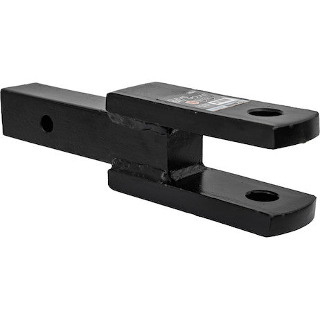 2 Inch Square Solid Shank Clevis Ball Mount Black 9-1/4 Inch Long