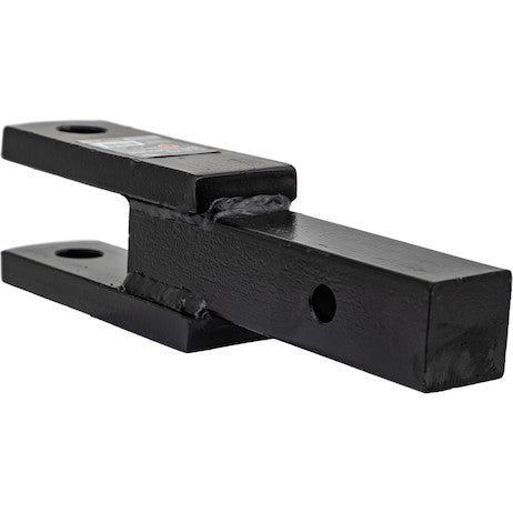 2 Inch Square Solid Shank Clevis Ball Mount Black 9-1/4 Inch Long