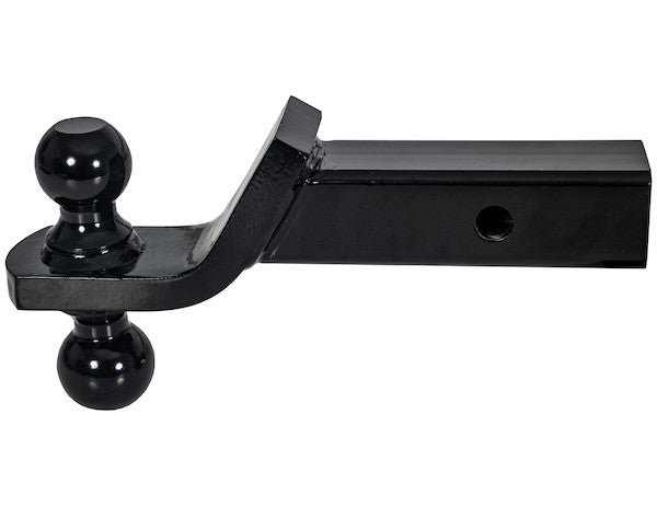 Towing Ball Mount With Dual Black Balls - 2 Inch And 2-5/16 Inch Balls