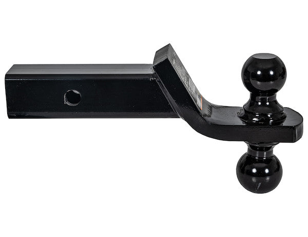 Towing Ball Mount With Dual Black Balls - 2 Inch And 2-5/16 Inch Balls