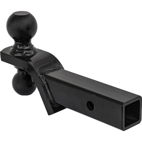 Towing Ball Mount With Dual Black Balls - 2 Inch And 2-5/16 Inch Balls