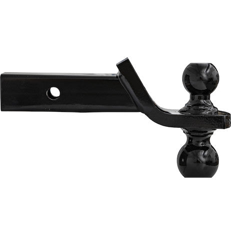 Towing Ball Mount With Dual Black Balls - 2 Inch And 2-5/16 Inch Balls