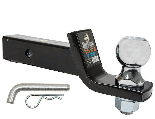 2-5/16 Inch Black Ball Mount Kit With 2 Inch Shank 2 Inch Drop-Cotter Pin Hitch