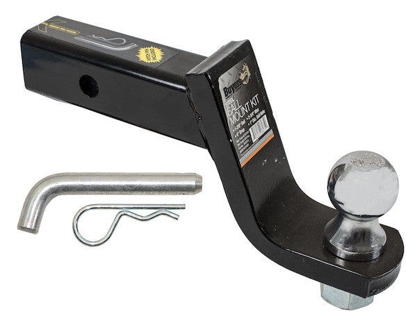 1-7/8 Inch Chrome Ball Mount Kit With 2 Inch Shank 4 Inch Drop-Cotter Pin Hitch