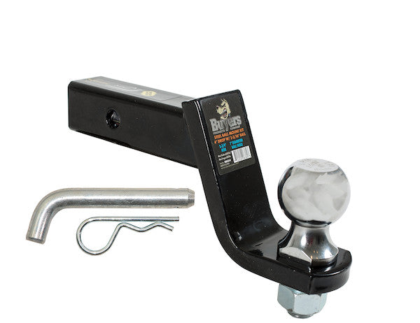 2-5/16 Inch Black Ball Mount Kit With 2 Inch Shank 4 Inch Drop-Cotter Pin Hitch
