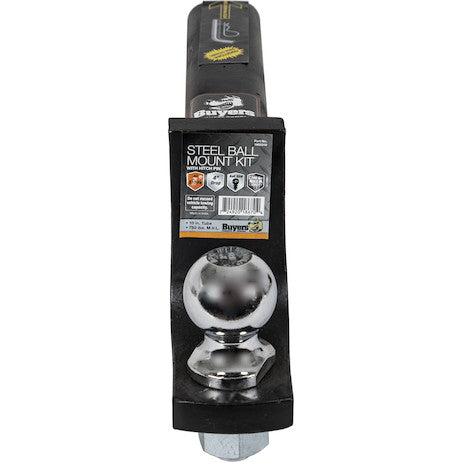 2 Inch Black Ball Mount Kit With 2 Inch Shank And 2 Inch Drop-Cotter Pin Hitch