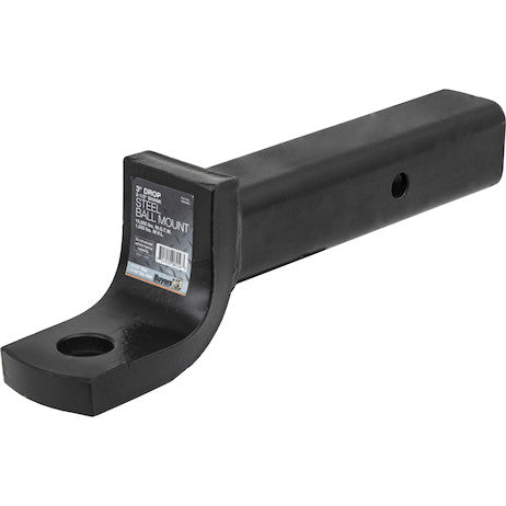 2-1/2 Inch Ball Mount With 3 Inch Drop x 10 Inch Long Tube Black