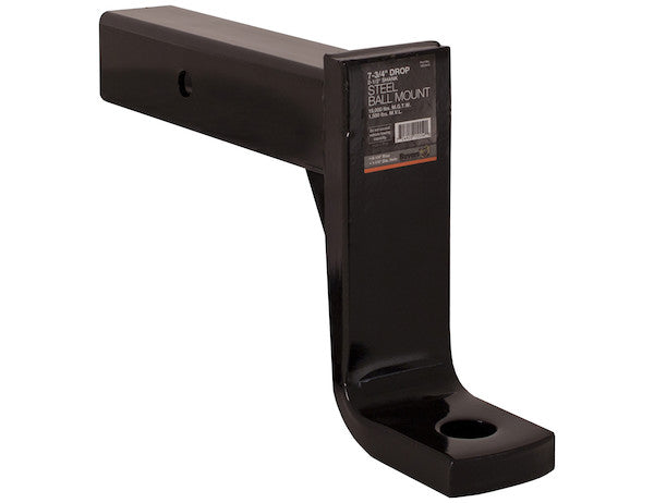 2-1/2 Inch Ball Mount With 3 Inch Drop x 10 Inch Long Tube Black